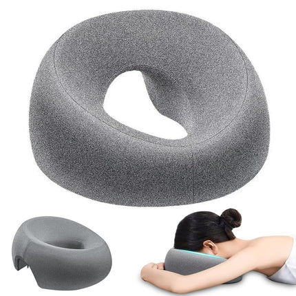 ADDLIVE Massage Face Cradle Pillow, U-shaped Massage Face Pillow, Massage Pillow with Head Hole, Memory Foam Massage Face Cradle Pillow, Massage Accessory for Spa Salon Massage Bed (Gray)