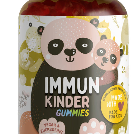 Vitamin Gummies for Children 60x - with vitamins B12, C, D3, K2, zinc &amp; selenium - for immune system and cell protection - optimally dosed for children - laboratory-tested with certificate - sugar-free &amp; vegan