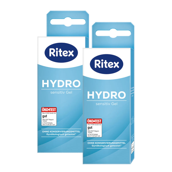 Ritex HYDRO Gel, sensitive lubricant, preservative-free, water-based, 100 ml, Made in Germany