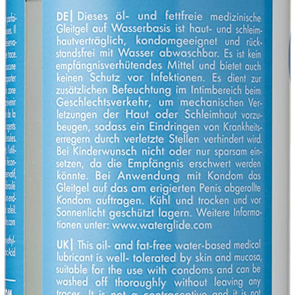 EIS Waterglide Feel lubricant, water-based lubricant with long-lasting effect, intimate gel for realistic sensations, transparent, 300 ml