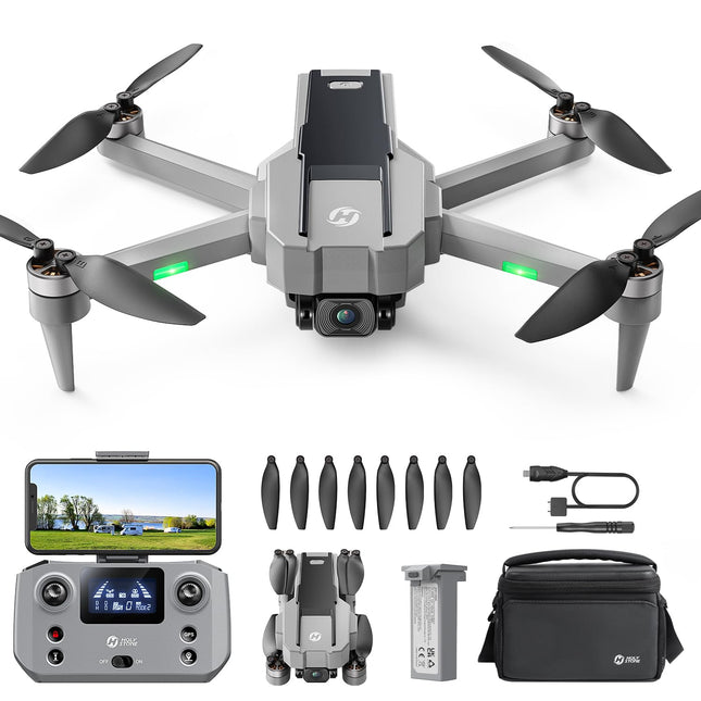 Holy Stone HS440G Drone with 4K Camera for Adults, 23 Min Long Flight Time, Brushless Motor, GPS Follow Me, Auto Return, 5G FPV Transmission, Foldable Camera Drone Under 249 g for Beginners, C0