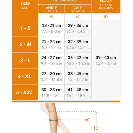 Relaxsan Antiembolism M1350A (1 Pair - Black, M) Thrombosis stockings for women and men 25-32 mmHg, compression knee socks unisex, class 2