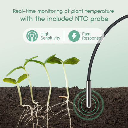 Luxbird heating mat with thermostat, timing function, plant heating mats, indoor greenhouse heating mat, IP67 waterproof heating mat, 52.7 x 25.4 cm, 30 watts