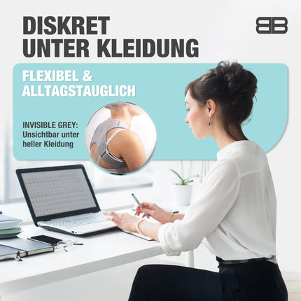 Back Bodyguard Posture Corrector - Innovative Back Straightener for an Upright Posture - Back Support - Back Stabilizer, Black, M