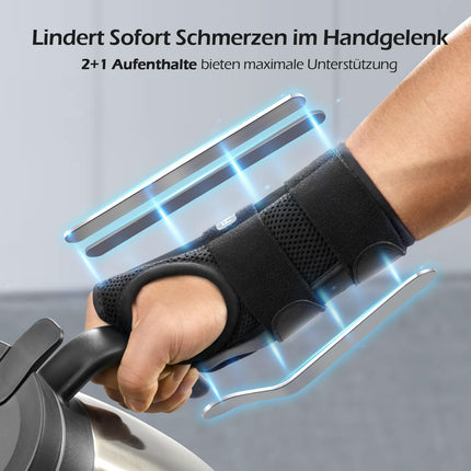 FREETOO Doctor-Approved Wrist Brace with 3 Splints, Adjustable Day-Night Wrist Support for Men and Women, Wrist Support for Arthritis, Tendonitis, Sprains, Sports Protection