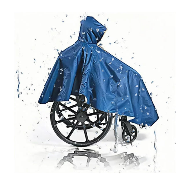 Fonakei Wheelchair Rain Poncho cover, Waterproof rain cover cape, Lightweight Rain Poncho for wheelchair Dry Protection