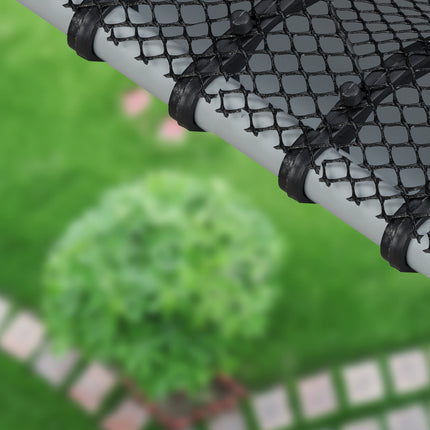 Relaxdays Gutter Leaf Guards, Set of 2, 6 m x 15 cm each, Plastic Leaf Catcher, 12 m Leaf Guard Grate, Black