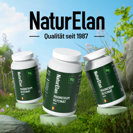 Magnesium Glycinate High Dose Capsules - 270 Capsules, 300mg Magnesium per Daily Dose, Vegan, Produced in Germany