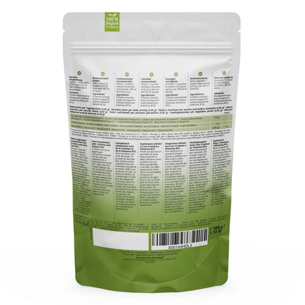 Nutri + Creapure 500g - Creatine Monohydrate Powder - 100% Pure - Ultra Fine Creatine Neutral High Dose - Vegan Creatine Powder from Germany