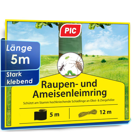 PIC glue rings for fruit trees self-adhesive - 5 meter glue ring, trunk protection for fruit trees - tree protection, tree glue ring, caterpillar glue for fruit trees as a ring, tree trunk protection