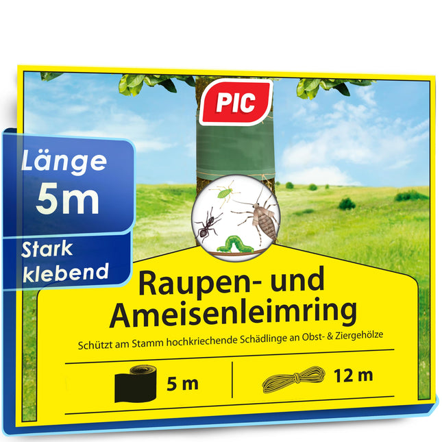 PIC glue rings for fruit trees self-adhesive - 5 meter glue ring, trunk protection for fruit trees - tree protection, tree glue ring, caterpillar glue for fruit trees as a ring, tree trunk protection