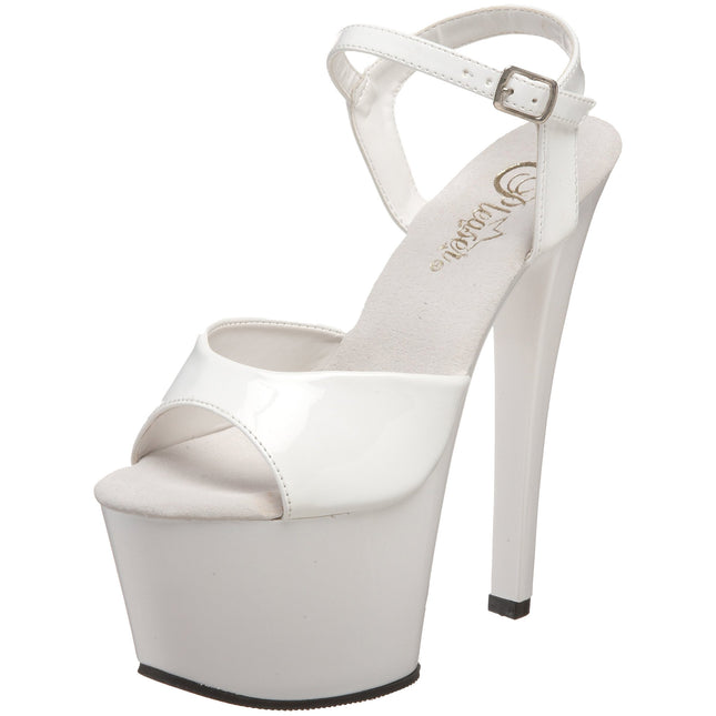 Pleaser SKY-309, Women's Platform Sandals, White (White (Wht Pat/Wht)), 40 EU (7 Women's UK)