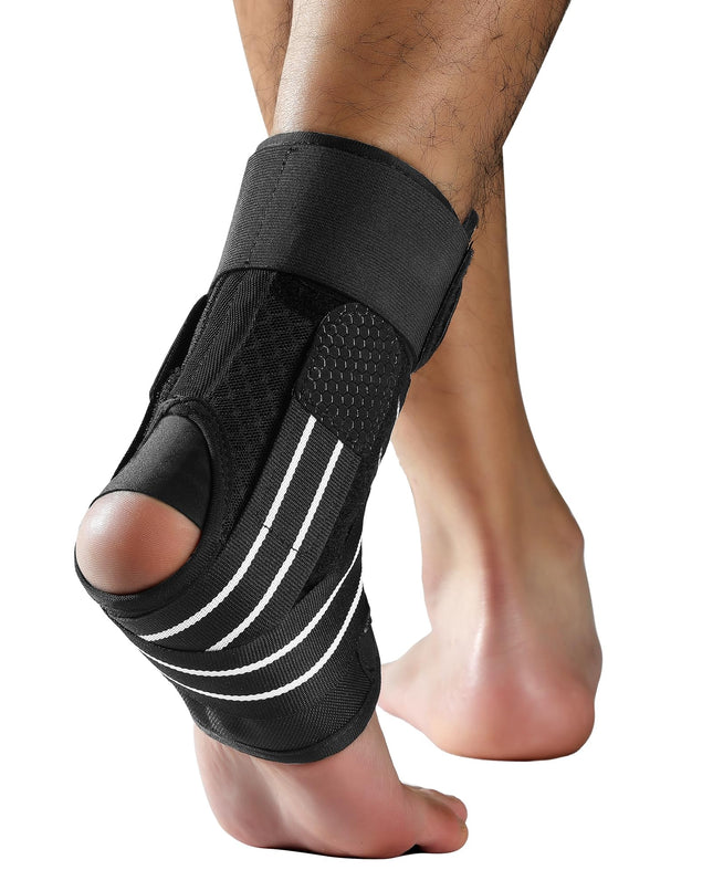 Fitomo Ankle Brace, Adjustable Foot Brace with Removable Stabilizer, Foot Brace for Plantar Fasciitis, Arthritis, ACL, Joint Pain, Heel Spurs, Sports, 1 Piece