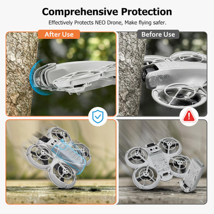 STARTRC 3-IN-1 for DJI Neo Accessories, Neo Gimbal Bumper Guard + Gimbal Cover + Landing gear Battery protector for DJI Neo Drone Protection