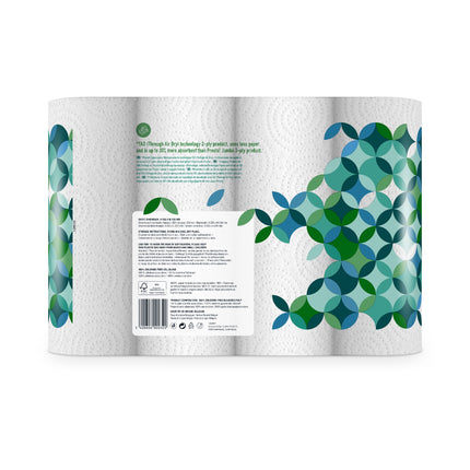 Amazon Brand: Presto! TAD Kitchen Roll, Extra Absorbent, 32 Rolls (4 Rolls, 8 Pack), 51 Sheets per Roll, Wring and Reuse, FSC Certified