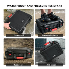 SYMIK Two-layer waterproof case for DJI Mini 4 Pro, Professional drone case bag for DJI Mini 4 Pro/3/Pro, RC/RC2/N1/N2, Fly More Combo drone accessories P330-MMDL
