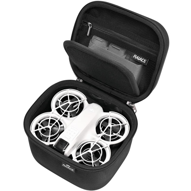 RAIACE Hard Carrying Case Compatible with DJI Neo Fly More Combo and Accessory Bag. - Black