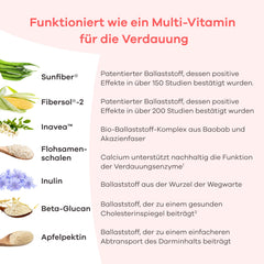 Multi-Fiber Complex | 10 Premium Fibers &amp; Calcium | Digestion, Gut Flora, Immune System, Cholesterol &amp; Blood Sugar | Vegan, Gluten-Free, Lactose-Free | 420g Powder