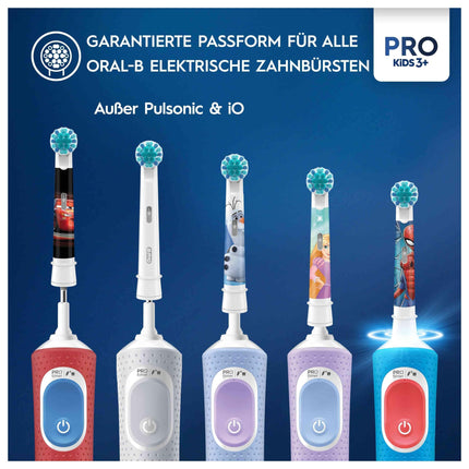 Oral-B Kids Frozen replacement brush heads for electric toothbrush, 8 pieces, extra soft bristles, original toothbrush head, for children 3 years and older, letterbox-compatible packaging