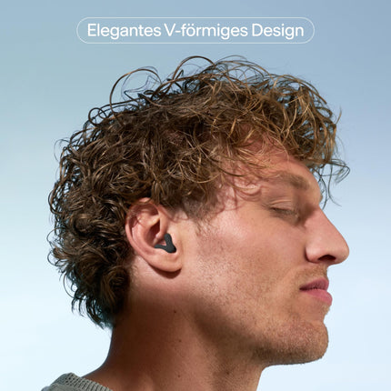 Alpine Silence - Ultra-comfortable earplugs for sleeping, concentrating &amp; traveling - Reusable hearing protection earplugs - Innovative V-shape &amp; soft plugs in XS/S/M/L - Black