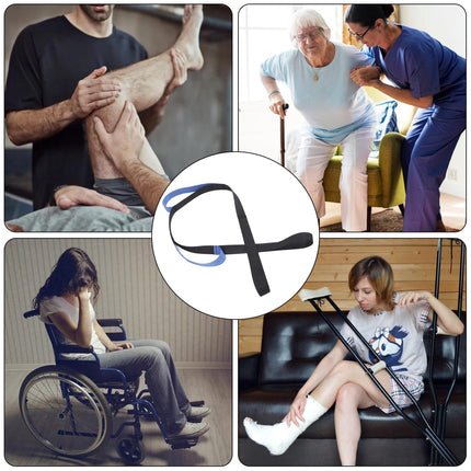 CHENNAN Leg Lifter, Leg Lifter Sling, Leg Lifter for Patients, Long Leg Lifter Sling, Mobility Aid for Walking Exercises, Foot Lifter for Easy Getting in and Out of Bed, Sofa, Car, Wheelchair (Blue)