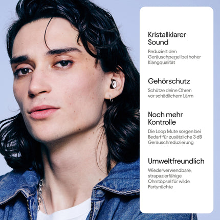 Loop Experience 2 Plus Earplugs – Certified Hearing Protection for Concerts &amp; Festivals, Live Events, Sports, DJs, and Night Owls – Noise-Canceling Hi-Fi Earplugs | SNR 17 dB
