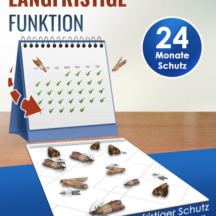 PIC Food Moth Trap - 12 Food Moth Traps - Moth Trap with Pheromone for Ideal Effect - Moth Trap Food - Effective Sticky Traps for Detecting Food Moth Infestations