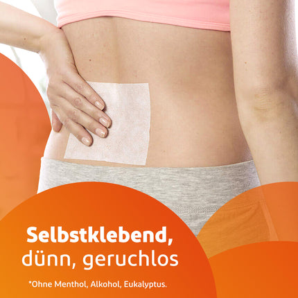 Voltaren heat patches without drug active ingredient for long-lasting pain relief from back pain, neck pain and shoulder pain, 4 patches