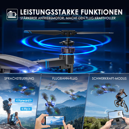 H24 Drone with Camera HD 1080P, RC Drone for Adults and Kids, Foldable Quadcopter with WiFi Transmission, 26-30 Mins Long Flight Time, Mini Drone Toy Gifts for Boys Girls Beginners