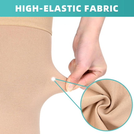 Evolyline 2 Pairs of Compression Stockings for Women &amp; Men, Class II Thigh-Length Support Stockings Compression Socks for Air Travel Graduated Support