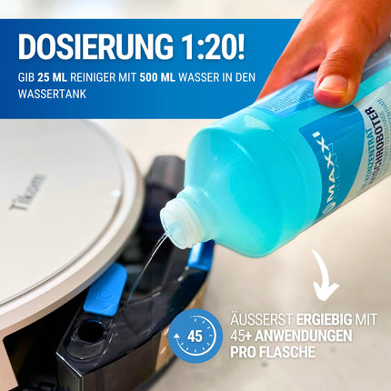 Maxxi Clean | 750ml floor cleaner with fresh scent | Suitable for all robot mops | Universal cleaner concentrate | Mopping fluid for floors, parquet, and tiles | Vacuum cleaner cleaning agent