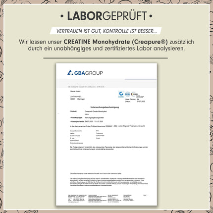 Creapure® Creatine Monohydrate Powder 500g - the premium creatine from Germany - extra high dosage for fitness &amp; strength training - high-quality creatine 100% Made in Germany - laboratory-tested &amp; 100% vegan