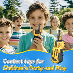 SIMREX Walkie Talkie for children set of 2, toys from 3 4 5 6 7 8 years, walkie talkie children, outdoor games for children, walkie talkie children's toy 200 meters range, yellow-black ﻿