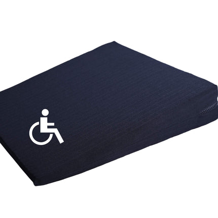 SHD Premium Wedge Cushion Comfortable Seat Cushion - Made in Germany Seat Cushion Office Chair for Relief Seat Wedge Cushion Wheelchair, Office, Car - with Washable Cover, 37x37x7/1 cm Black
