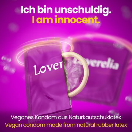 Loverelia Strong Condoms - 50 Pieces - Extra Strong - Condoms with Extra Thick Walls - Natural Rubber Latex - Vegan