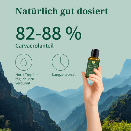 Wild Mountain Oregano Oil | 100% Pure | 82% + Carvacrol | 2 x 10 ml (20 ml) = 820 drops | Naturally wild from Greece | Laboratory tested