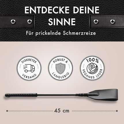 Liebesfreunde® whip for hot BDSM adventures I SM crop sex toy extremely hard for women and men I riding crop sex toy for couples