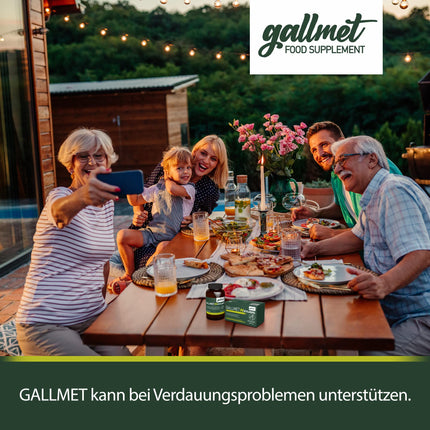 GALLMET Natural 60x Ox Bile 125mg Bile Salt naturally supports digestive problems, fat digestion, support after gallstones - Ox bile capsules 125 mg per capsule - Made in EU