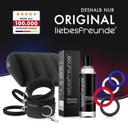liebesfreunde Sex Lumbar Pillow for More Fun - Inflatable Pillow for Sex Positions - Sex Toy for Couples, Black