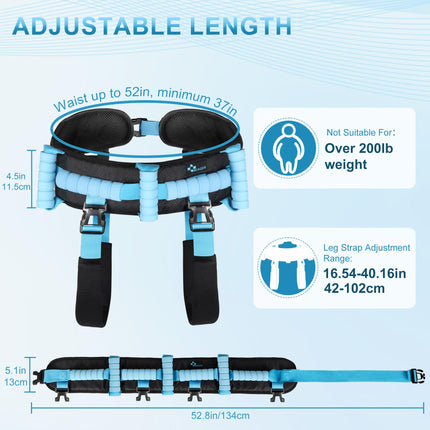 REAQER Medica Walking Aid for Seniors, with 7 Handles and 2 Leg Straps, Gate Straps, Walking Assistant for Elderly, Standing Aid, Patients, Care, Safety Assistant, Accessories