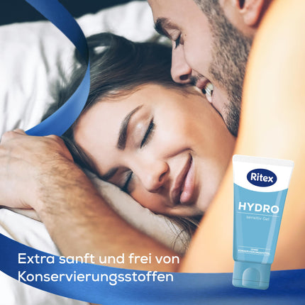 Ritex HYDRO Gel, sensitive lubricant, preservative-free, water-based, 100 ml, Made in Germany