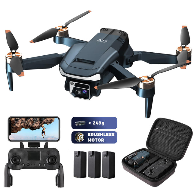 Durable brushless motor drone with 84 minutes super long flight time, drone with 4K HD camera for beginners, CHUBORY A77 WiFi FPV quadcopter, follow mode, auto-hover, 3 batteries, carrying case