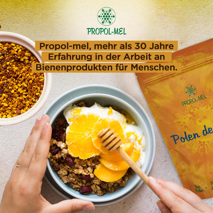 Propol-mel - Bee Pollen (EU) 1 kg – 100% natural product. Pure bee pollen. Source of proteins, amino acids, lipids, vitamins, and minerals.