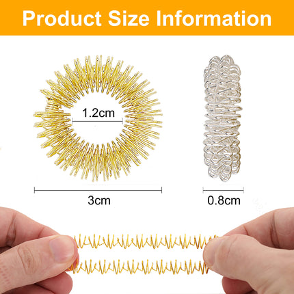 VONERO Premium Acupressure Rings Skills Ring Massage Rings for Fingers Acupressure Rings Finger Massage Ring Stress Ring Improved Concept 2024 Stress Relief Anti Stress Ring Set of 12