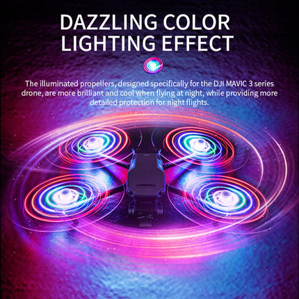 LICHIFIT Propellers with LED Lights For DJI Mavic 3 Pro/Classic/Cine Drone - Flash Paddles Blade Light Emitting Props Night Flight Accessories