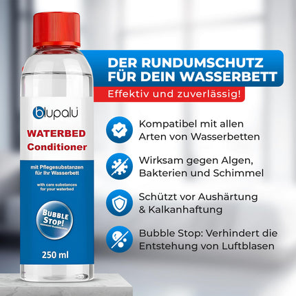 blupalu Waterbed Conditioner 8x 250ml I Conditioner for Waterbeds I Waterbed Accessories with Bubble Stop