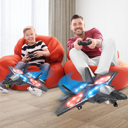 RC Drone for Kids and Beginners, Remote Controlled Airplane with Light, Hover Drone, 360° Flip and 2 Batteries (18 Minutes)