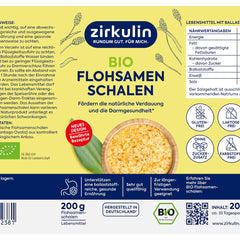 Zirkulin Organic Psyllium Husks 200g Can - Promotes digestion &amp; intestinal health - Tasteless - Supports a high-fiber &amp; healthy diet - Very good swelling capacity
