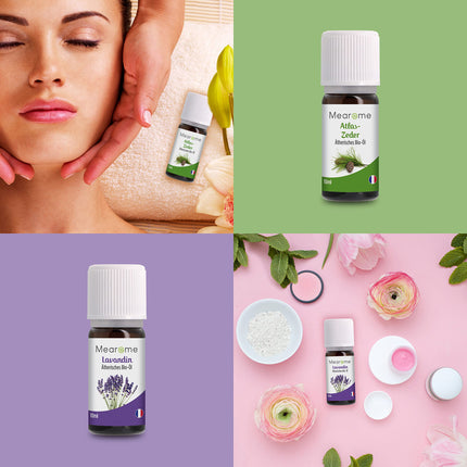 ESSENTIAL OILS SET ORGANIC-Certified Fragrance Oil Pure 100% Natural, Aroma Diffuser Ravintsara Lavendin Peppermint Oil Lemon Eucalyptus Oil Sweet Orange Oil Aromatherapy Gift Idea Massage Oils Gift Set