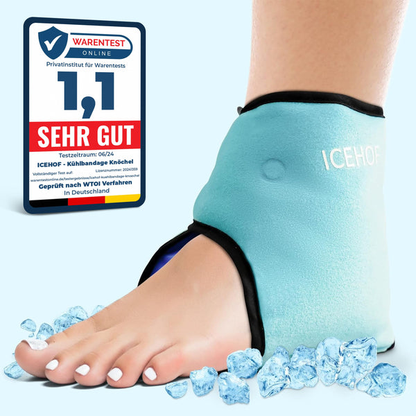 ICEHOF cooling pads ankle - cooling bandage ankle - ankle bandage with cooling gel cold therapy ankle rheumatism chemotherapy ankle pain ankle bandage ankle bandage OneSize (1 pc.)